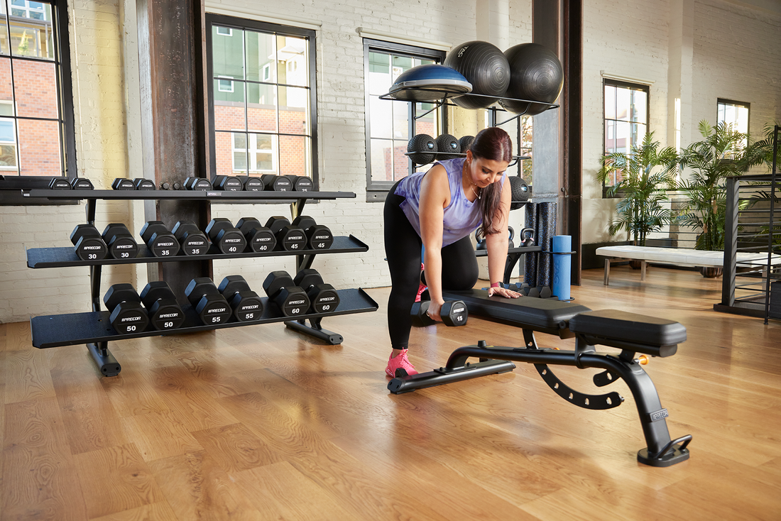 Precor VBR6804 Vitality™ Strength 3 Tier, 10 Pair Flat Dumbbell Rack