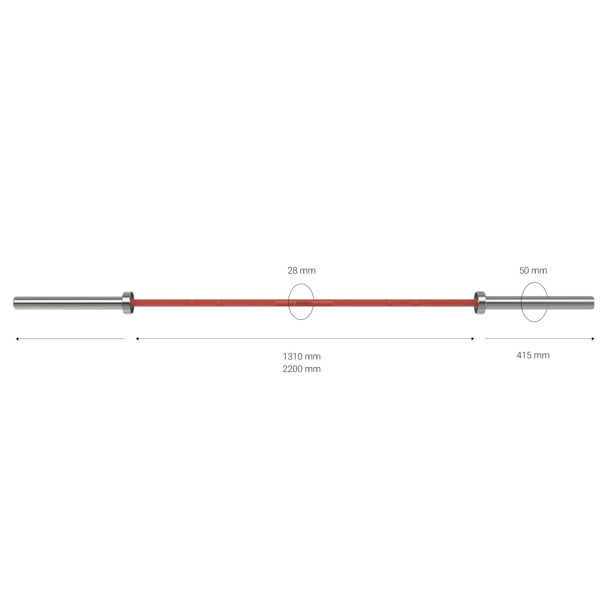 Gymleco Cerakote Weightlifting Bar-Men