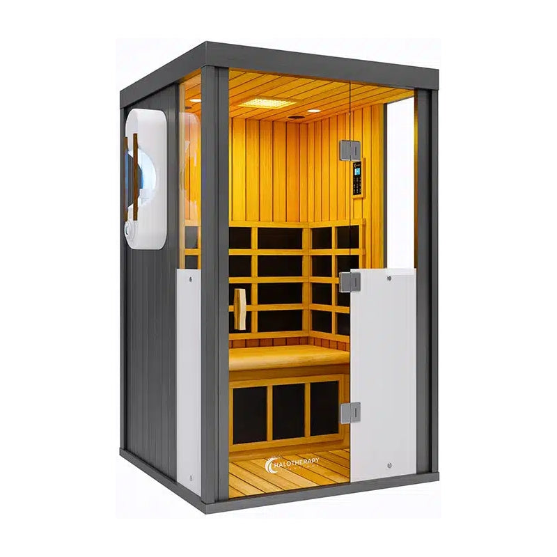 HaloTherapy Sauna - Low EMF, Salt & Infrared Wellness Cabin | 1 Person
