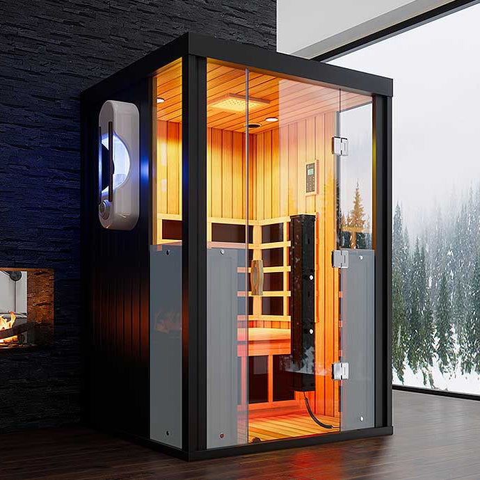 HaloTherapy Sauna - Low EMF, Salt & Infrared Wellness Cabin | 2 Person