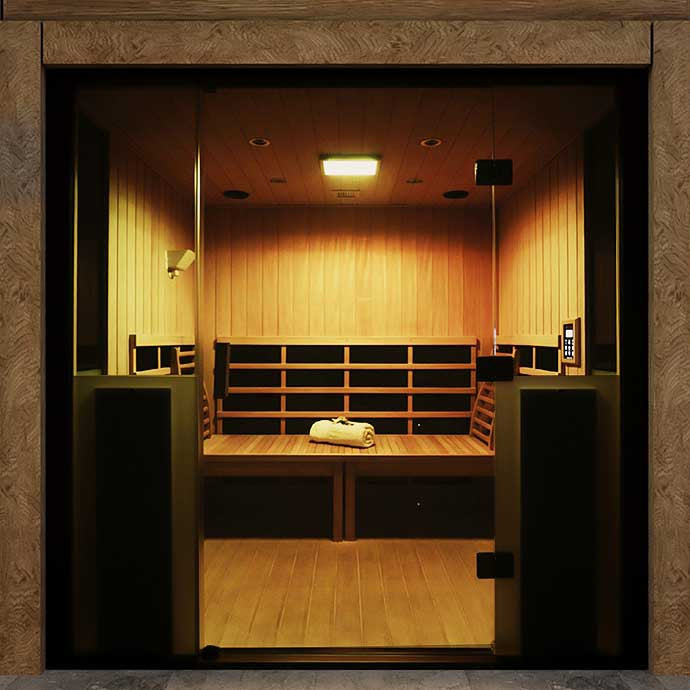 HaloTherapy Sauna - Low EMF, Salt & Infrared Wellness Cabin | 4 Person
