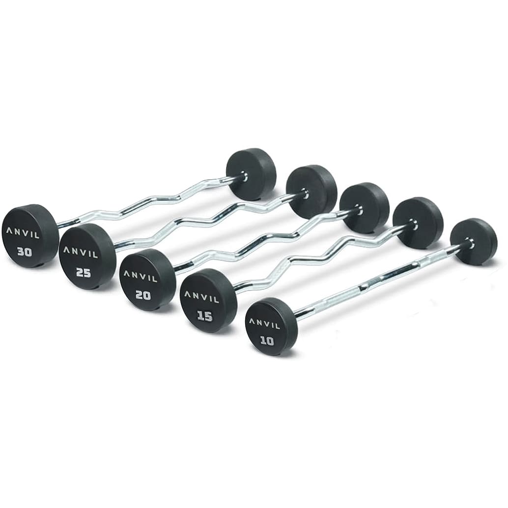 Anvil Fixed Straight & Curl Barbell Set