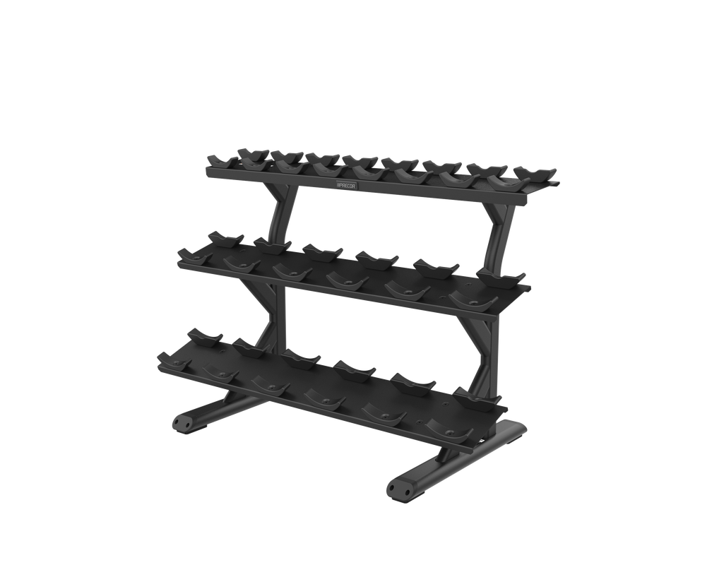 Precor VBR6814 Vitality™ Strength 3 Tier, 10 Pair Saddle Dumbbell Rack