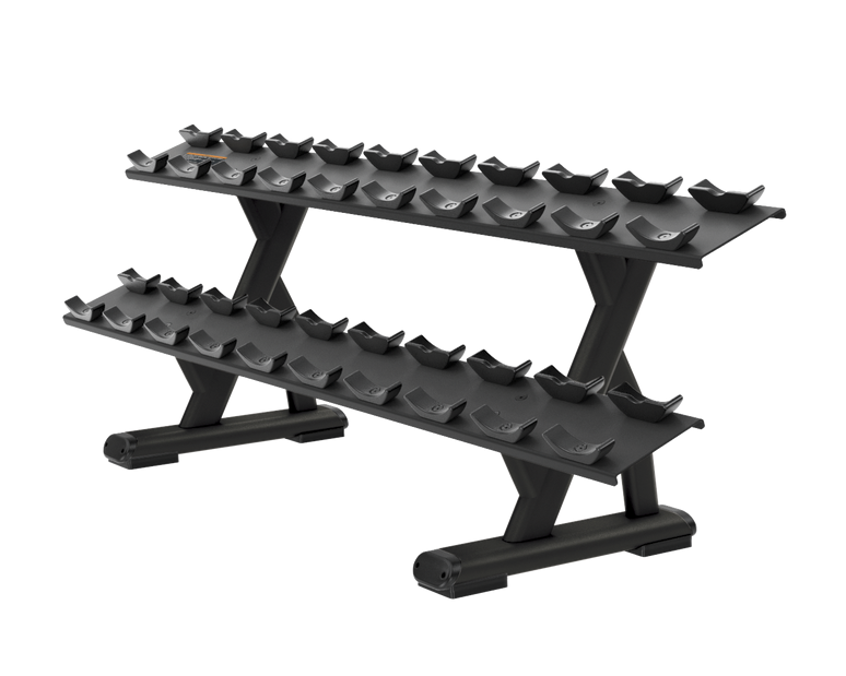 Precor DBR0812 Discovery™ Strength 2 Tier, 10 Pair Dumbbell Rack