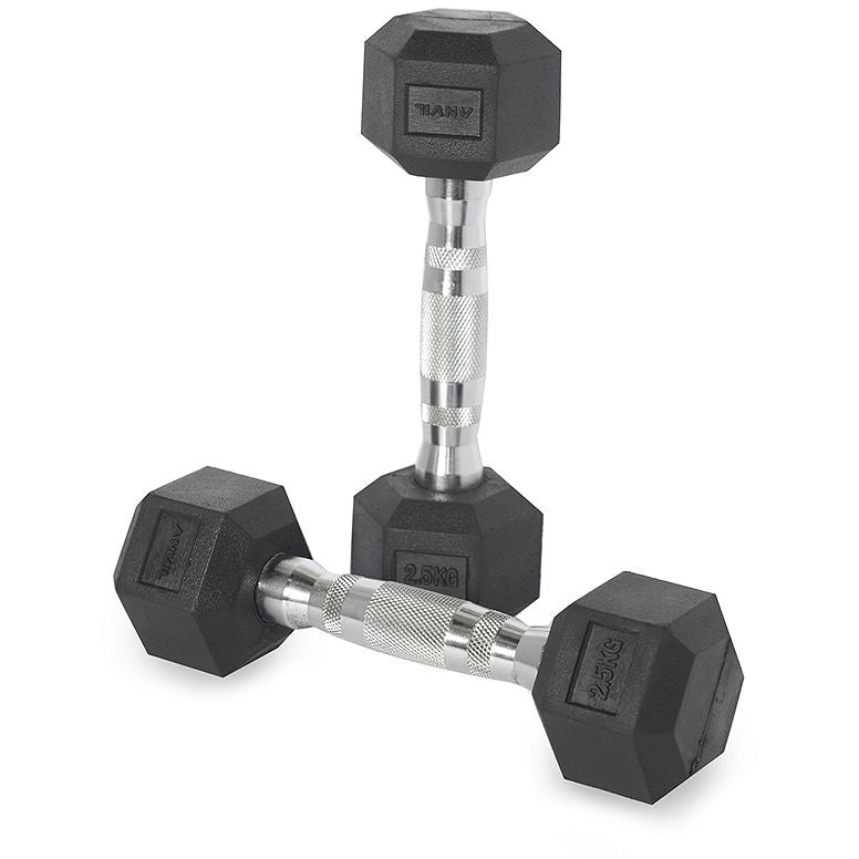 Anvil Rubber Hex Dumbbell Set | 2.5 Kg - 25 Kg
