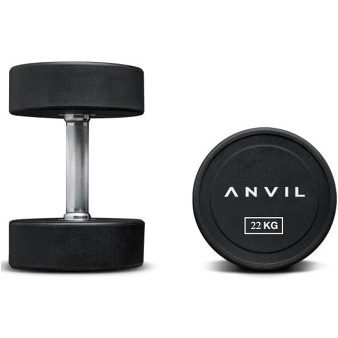 Anvil Rubber Round Dumbbells - Pair | 22Kg - 40Kg