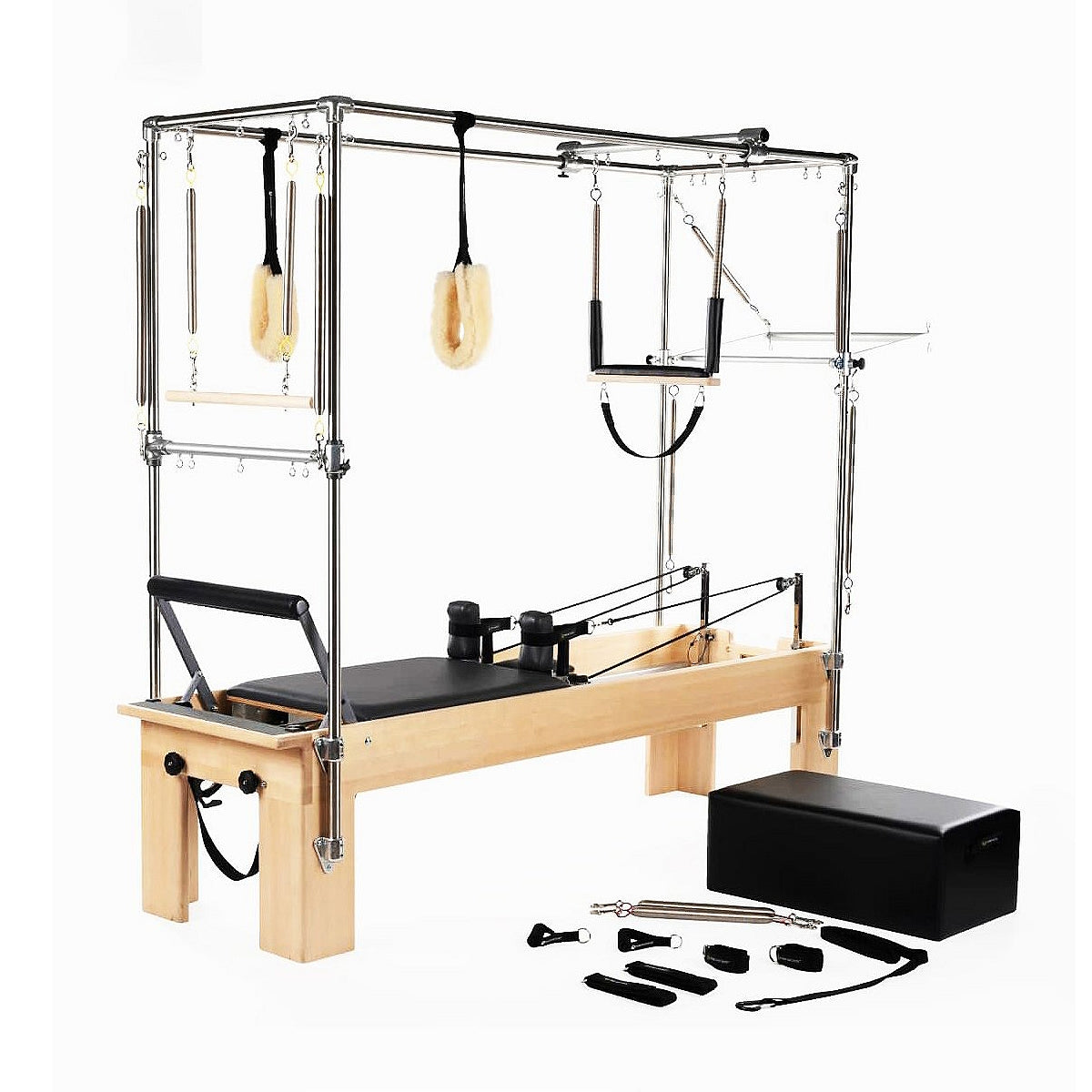 Balanced Body Reformer Trapeze Combination With Sitting Box and Maple Dowel