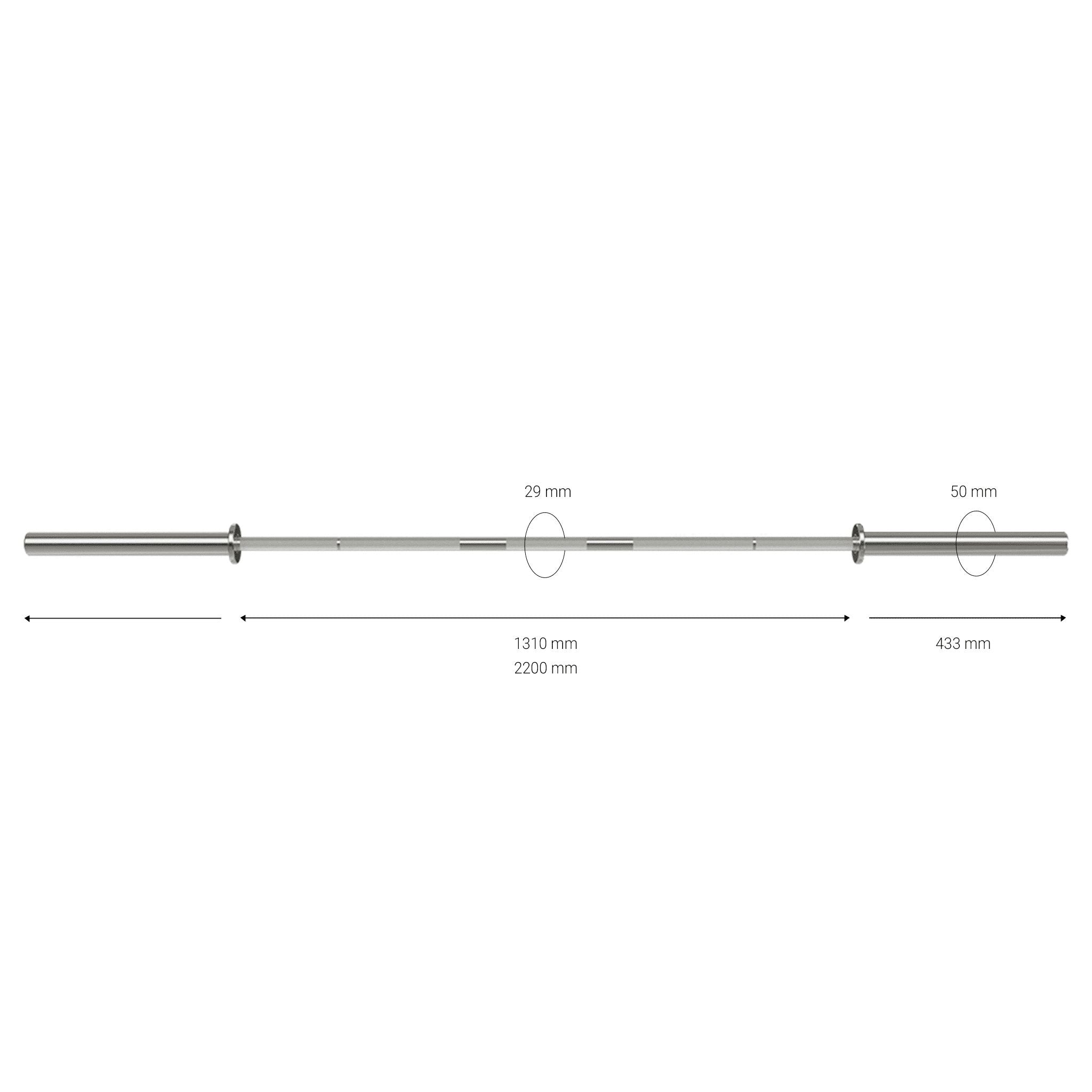 Gymleco 414 Competition Powerlifting Bar-900Kg